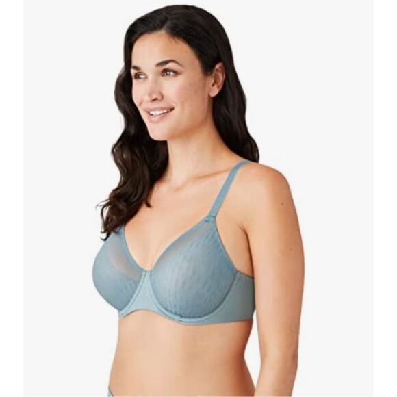 WACOAL NWT Women’s Elevated Allure Full Figure Bra Underwire 32DD Blue - Picture 2 of 5